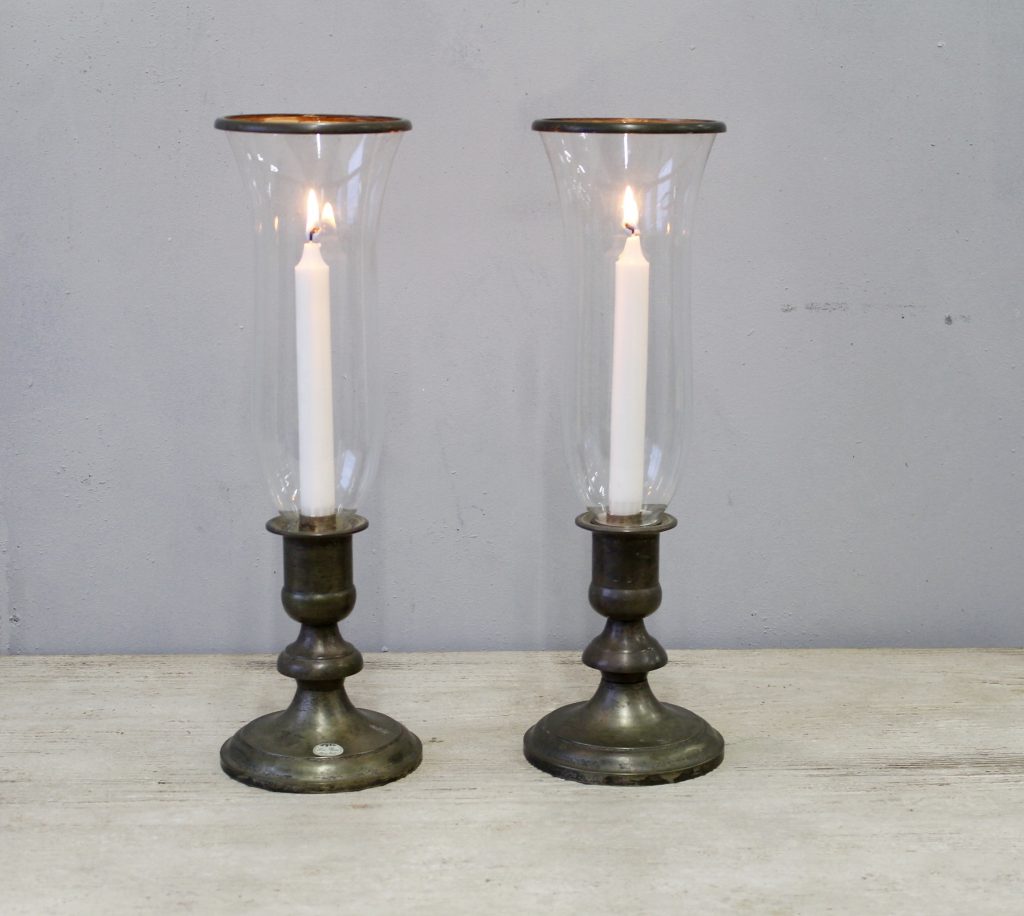 A pair of metal candlesticks from Lene Bjerre Design, 17D011